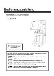 Aufbau der Bedienungsanleitung - EyeNovation GmbH