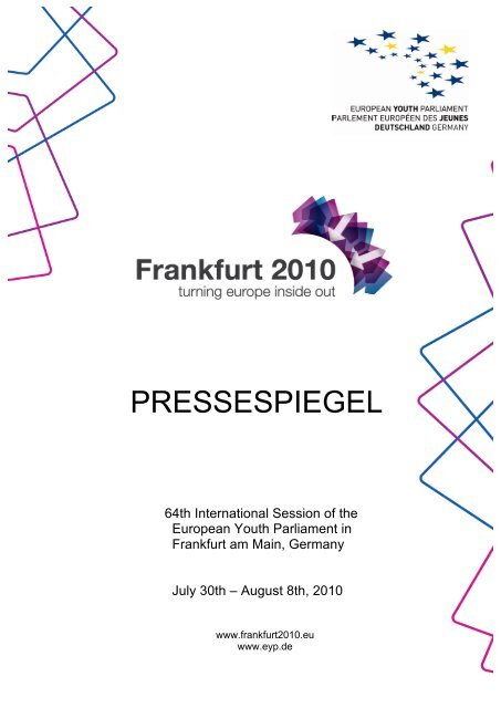 Pressespiegel - Europäisches Jugendparlament in Deutschland eV ...