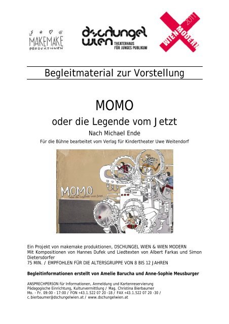 Begleitmaterial Momo oder Die Legende vom Jetzt - Dschungel Wien