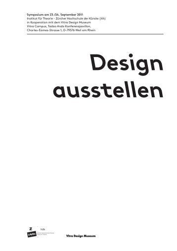 Design ausstellen - Institut für Theorie (ith)