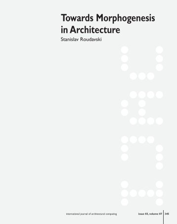 Towards Morphogenesis in Architecture - Crida