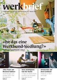 «Ist das eine Werkbund-Siedlung?» - Schweizerischer Werkbund