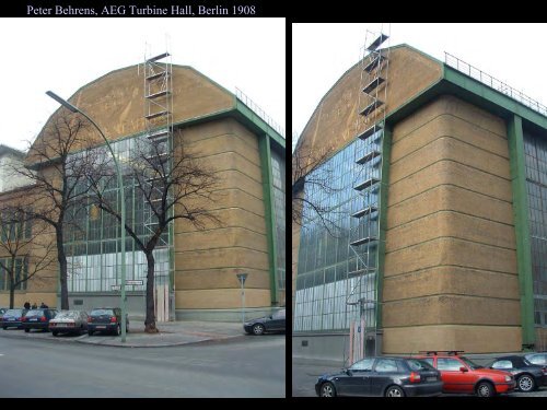 Peter Behrens, AEG Turbine Hall, Berlin 1908 - y.tcd.ie