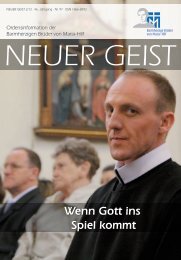 Wenn Gott ins Spiel kommt - Barmherzige Brüder von Maria-Hilf