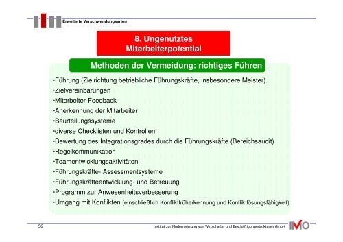 Methoden der Vermeidung