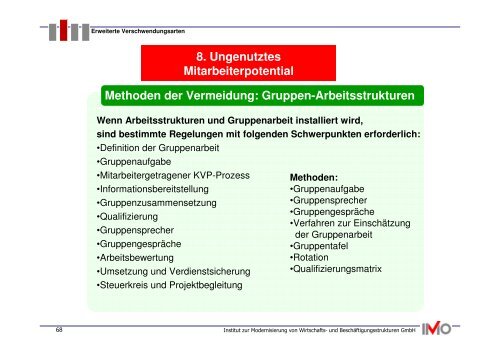 Methoden der Vermeidung