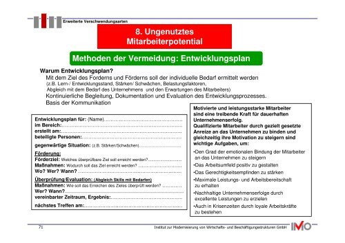 Methoden der Vermeidung