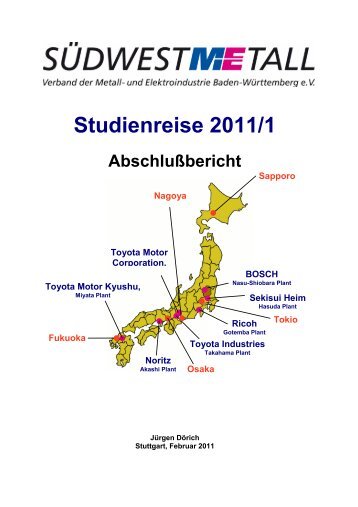 Abschlussbericht Studienreise 2011 - Südwestmetall