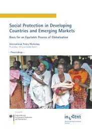 Social Protection in Developing Countries and Emerging Markets