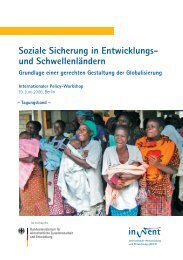 Soziale Sicherung in Entwicklungs - Deutsche Gesellschaft für ...