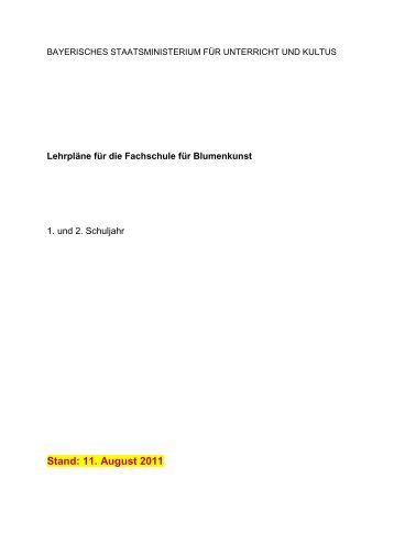 Lehrplan für die Fachakademie für Sozialpädagogik - ISB - Bayern