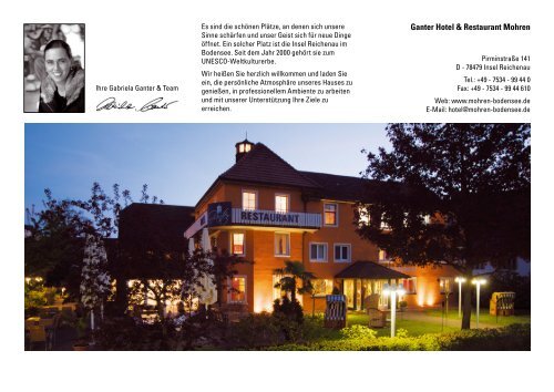 Tagungsmappe - Ganter Hotel & Restaurant Mohren