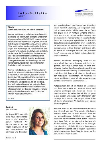 Bulletin JULI 2_2011.pdf - Schlaufenschule Hardwald