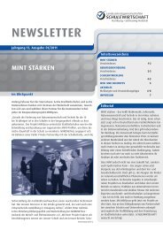 Newsletter 01/2011 - SCHULEWIRTSCHAFT Hamburg
