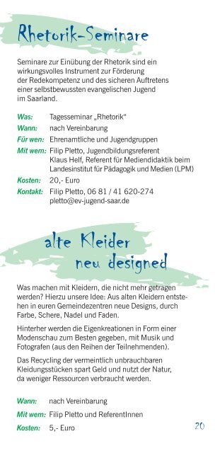 Das Programm für 2012 ist da, klicke hier - aej saar news