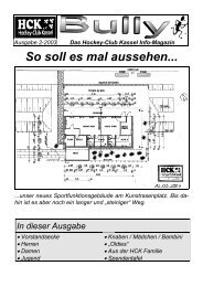 hin ist es aber noch ein langer und „steiniger“ - Hockey-Club Kassel