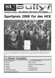 Sportpreis 2000 für den HCK - Hockey-Club Kassel