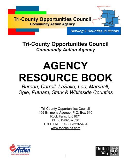 AGENCY RESOURCE BOOK - Tri-County Opportunities Council