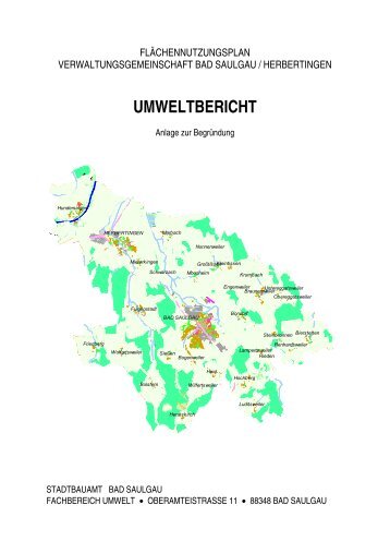 Umweltbericht zum Flächennutzungsplan - Stadt Bad Saulgau