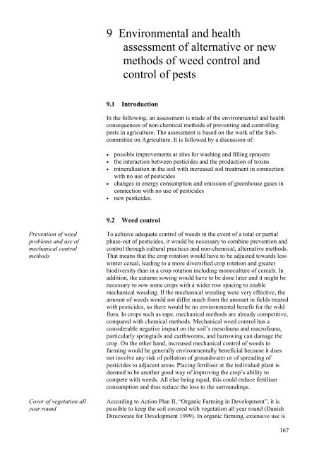 Report from the Sub-comittee on the environment and health