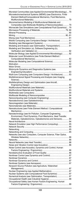 Faculty Expertise Guide - College of Engineering - Virginia Tech