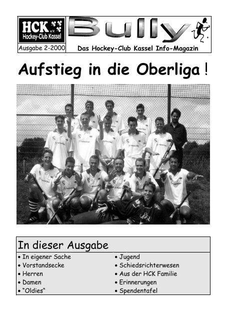 Aufstieg in die Oberliga ! - Hockey-Club Kassel