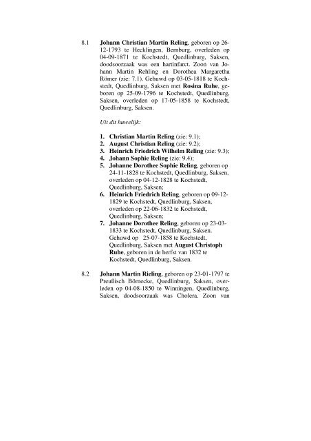 Inleiding tot de genealogie van het geslacht Röhling uit Waldau