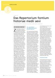 Das Repertorium fontium historiae medii aevi - Geschichtsquellen ...