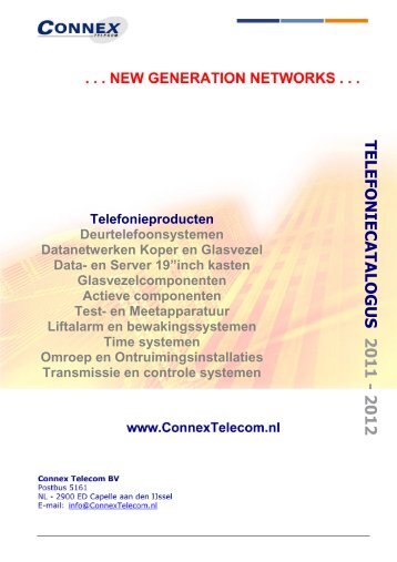 Telefoniecatalogus 2011 - 2012 - Connex Telecom