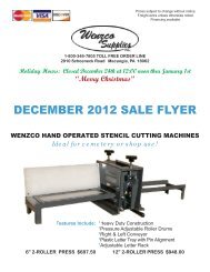 Current Sale Flyer - Wenzco