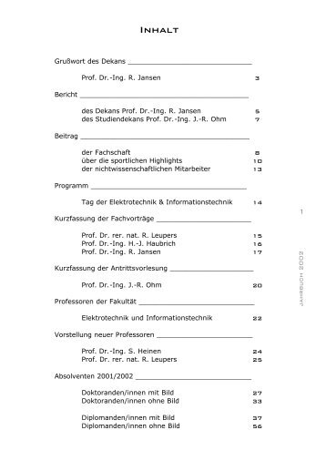 Jahrbuch 2002 - Tag der Elektrotechnik und Informationstechnik 2012