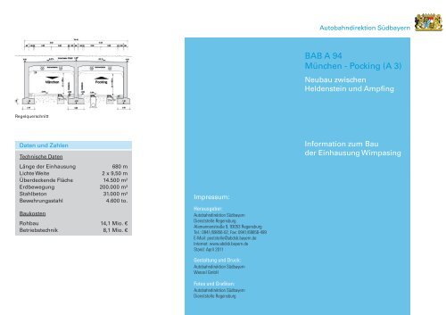 BAB A 94 München - Pocking (A 3) - Autobahndirektion Südbayern