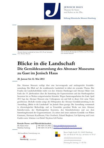 Blicke in die Landschaft - Altonaer Museum