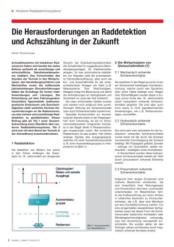 Die Herausforderungen an Raddetektion und ... - networx.at