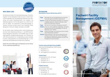 Fachwirt Facility Management (GeFMA) - Protektor Hamburg