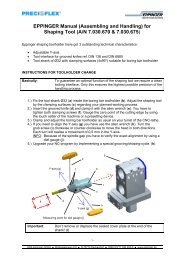 EPPINGER Manual (Assembling and Handling) for Shaping Tool (A ...