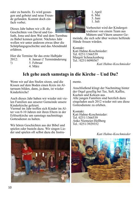 Gemeindebrief 2011 - Erlöser-Kirchengemeinde Münster