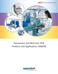 Automation and Real-time PCR Products and ... - Eppendorf AG