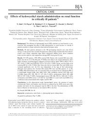 CRITICAL CARE Effects of hydroxyethyl starch administration ... - BJA