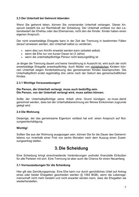 Nach unterhalt jahren ehe scheidung 2