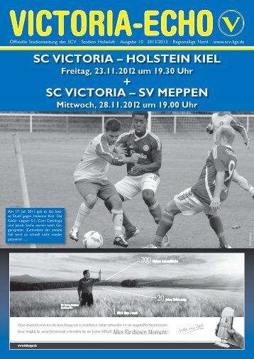 SC ViCtoria –– HolStein Kiel SC ViCtoria –– SV Meppen +