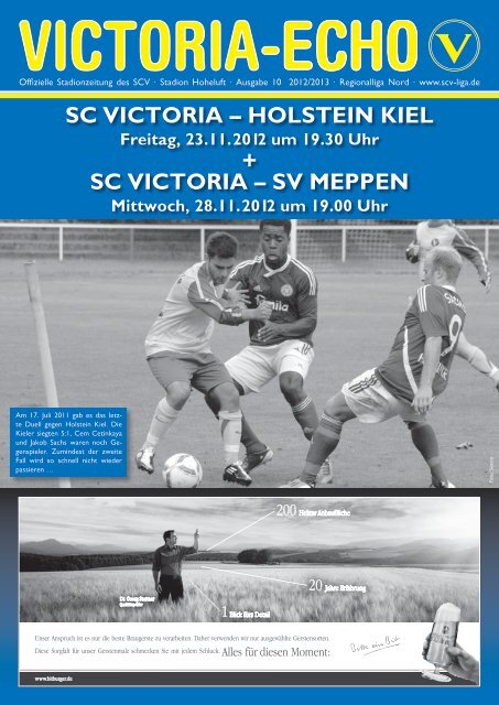 SC ViCtoria –– HolStein Kiel SC ViCtoria –– SV Meppen +