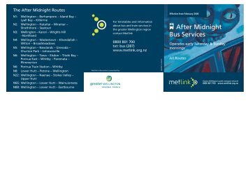 After Midnight Bus Services - Metlink