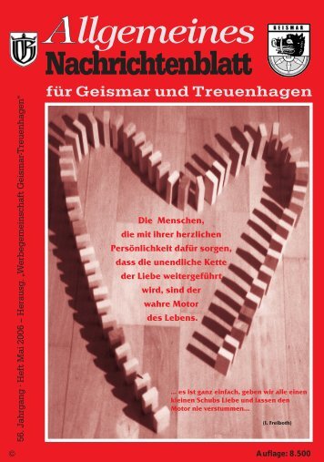 Nachrichtenblatt Mai 2006 - Werbegemeinschaft Geismar ...