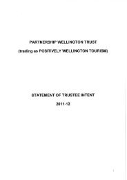 PARTNERSHIP WELLINGTON TRUST - Wellington City Council