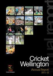 annual report - Wellington Cricket