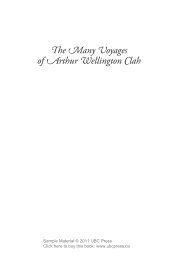 he Many Voyages of Arthur Wellington Clah - UBC Press