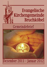 Gemeindebrief Dezember 2011 - Januar 2012 - Evangelische ...