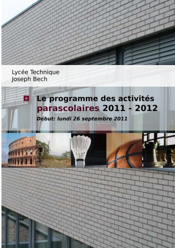 parascolaires 2011 - 2012 - Lycée Technique Joseph Bech