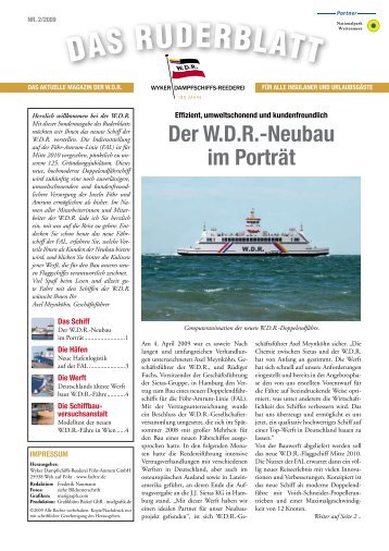 DAS RUDERBLATT - Wyker Dampfschiffs-Reederei